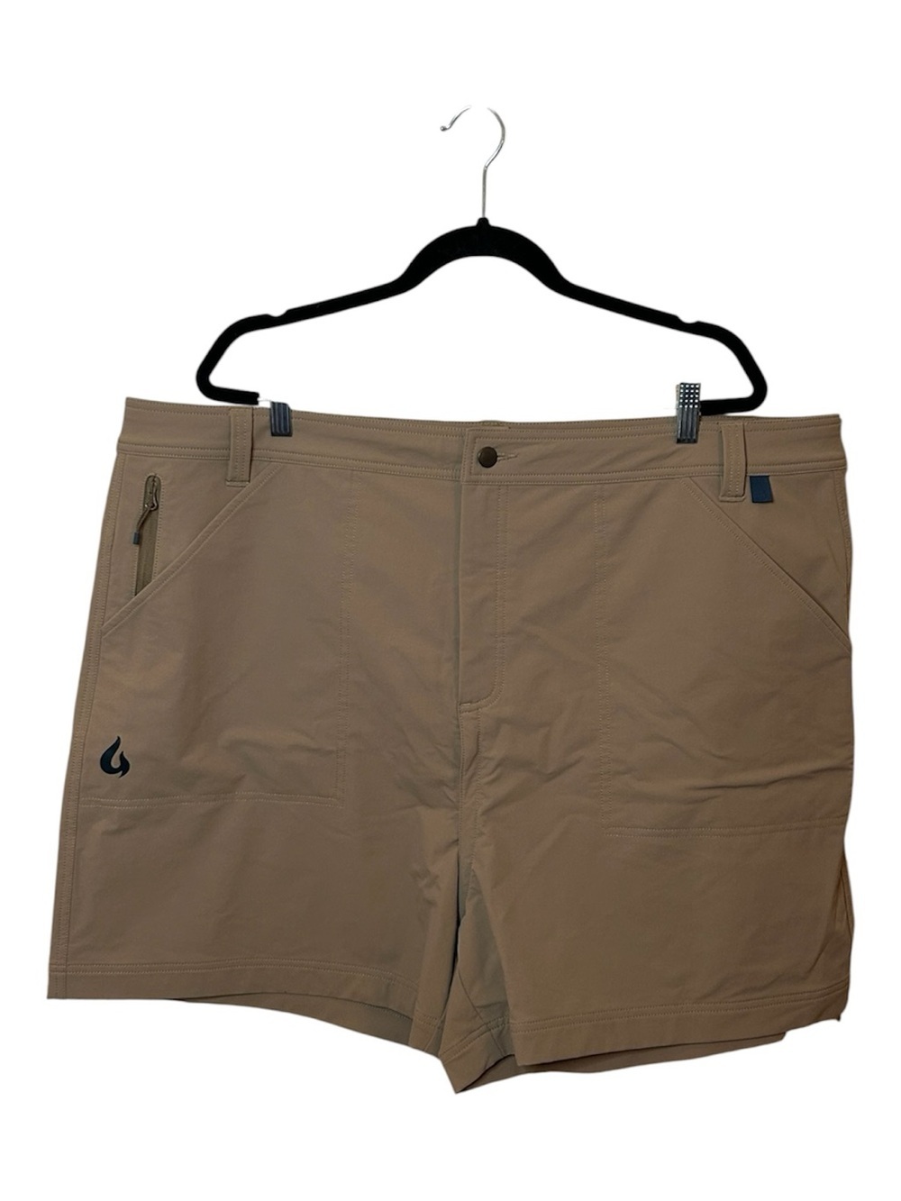 Gnara Go There Cargo Hiking Utility Shorts Beige Tan Size 22 Stretch Zip Pocket